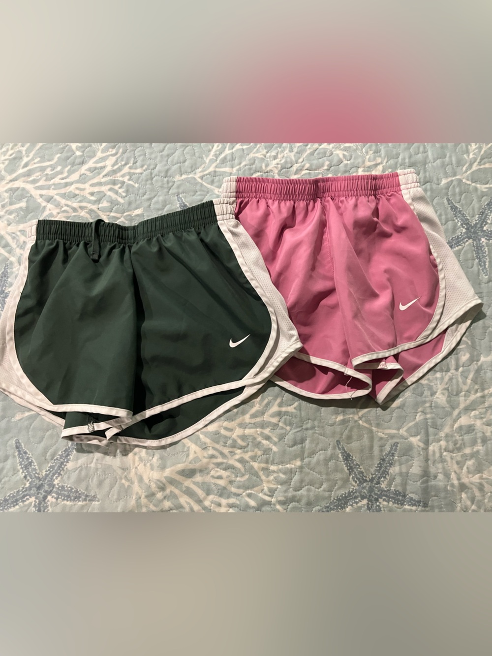 Nike girl size medium pull up athletic shorts(2 pairs)